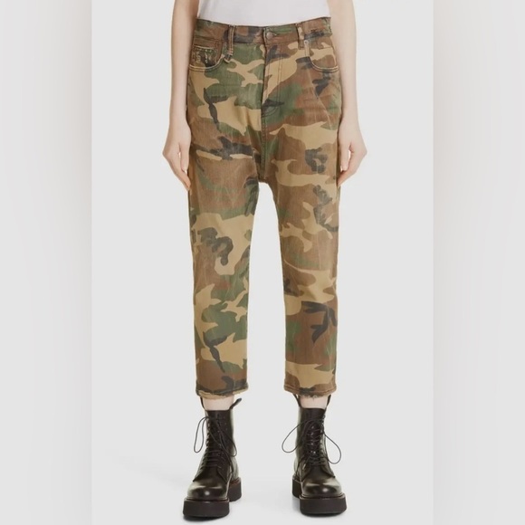 R-13 Camo Tailored Drop Jeans Size 25 - Picture 5 of 5